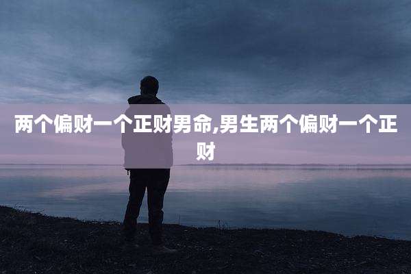 两个偏财一个正财男命,男生两个偏财一个正财