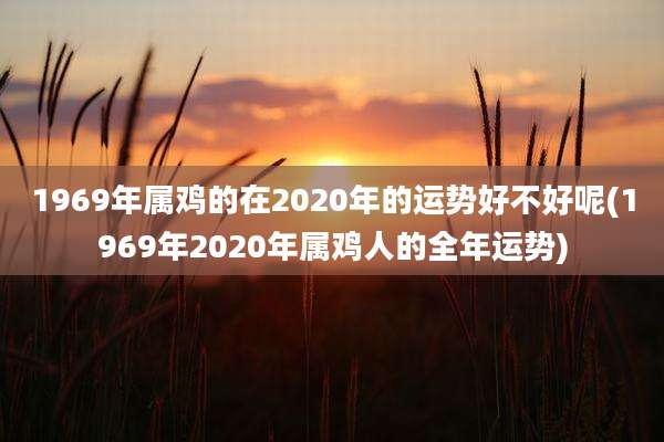 1969年属鸡的在2020年的运势好不好呢(1969年2020年属鸡人的全年运势)