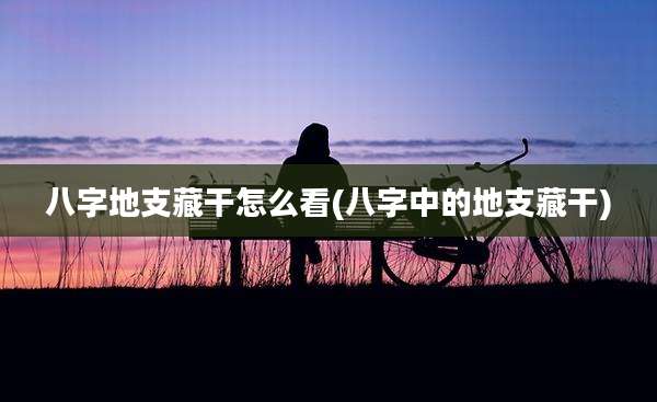 八字地支藏干怎么看(八字中的地支藏干)