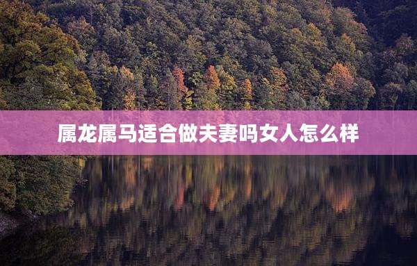 属龙属马适合做夫妻吗女人怎么样
