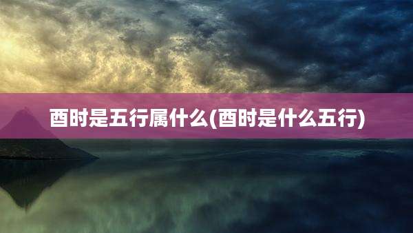 酉时是五行属什么(酉时是什么五行)
