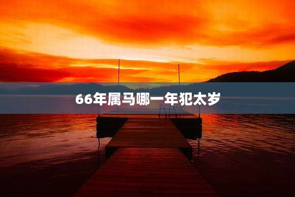 66年属马哪一年犯太岁