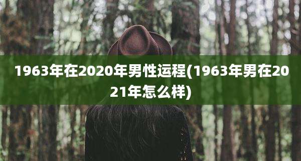 1963年在2020年男性运程(1963年男在2021年怎么样)