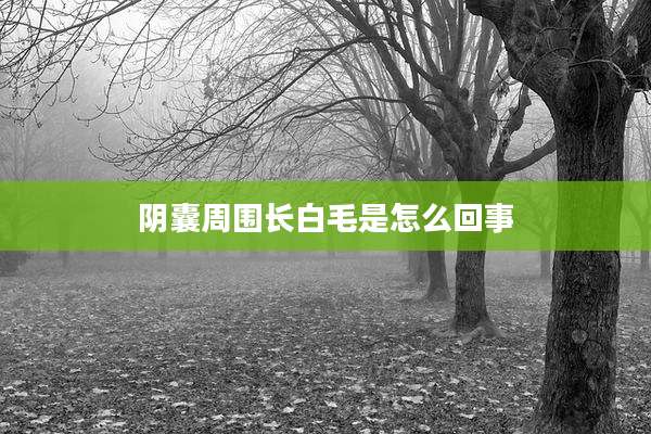 阴囊周围长白毛是怎么回事