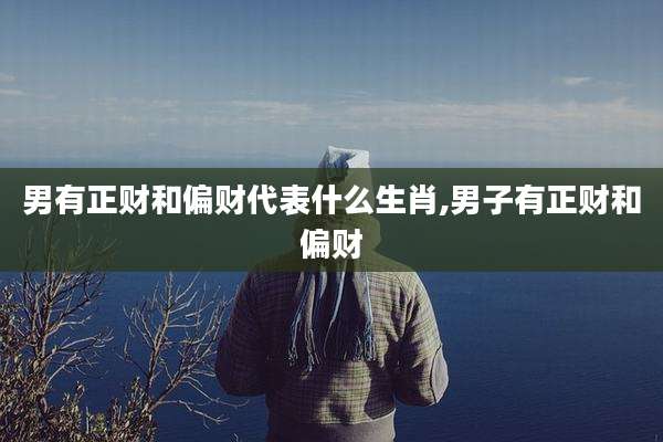 男有正财和偏财代表什么生肖,男子有正财和偏财
