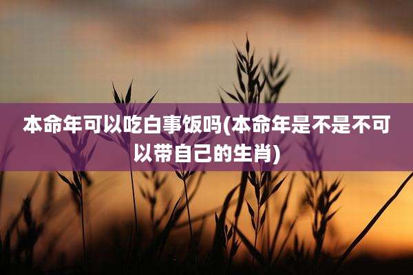 本命年可以吃白事饭吗(本命年是不是不可以带自己的生肖)