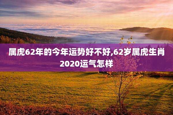 属虎62年的今年运势好不好,62岁属虎生肖2020运气怎样