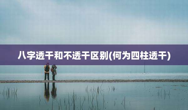八字透干和不透干区别(何为四柱透干)