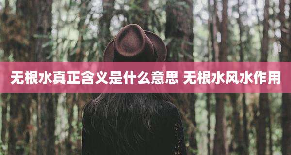 无根水真正含义是什么意思 无根水风水作用