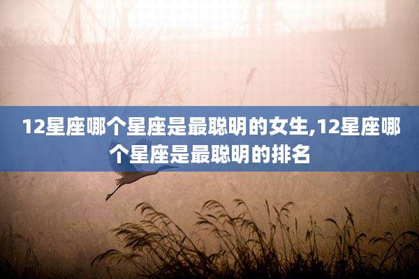 12星座哪个星座是最聪明的女生,12星座哪个星座是最聪明的排名