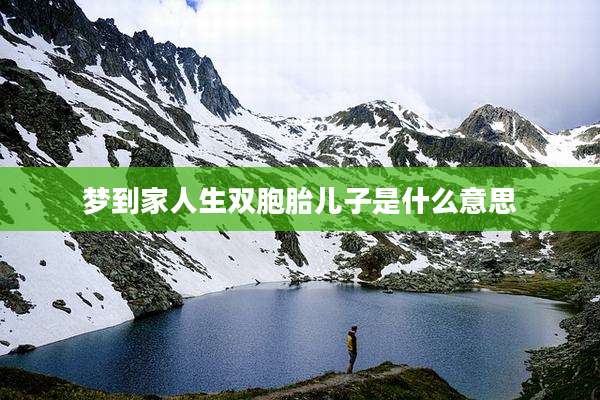 梦到家人生双胞胎儿子是什么意思