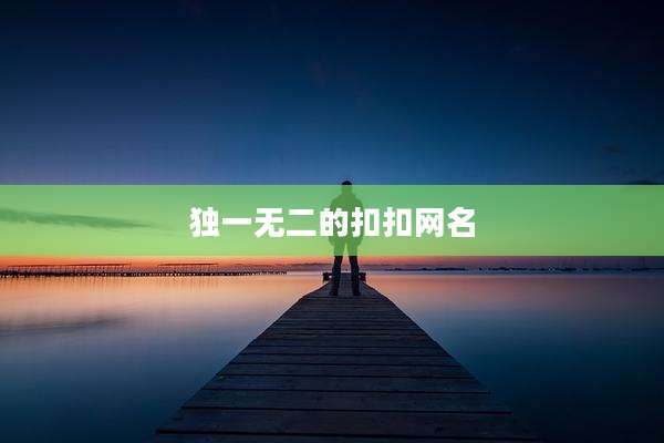 独一无二的扣扣网名