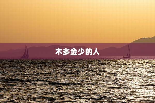 木多金少的人