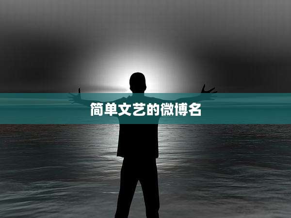 简单文艺的微博名