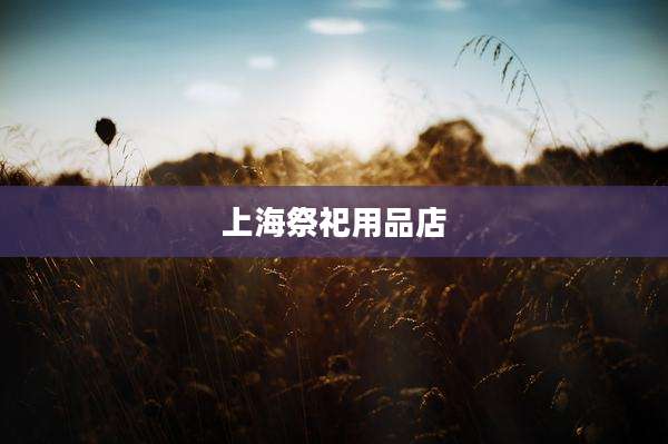 上海祭祀用品店