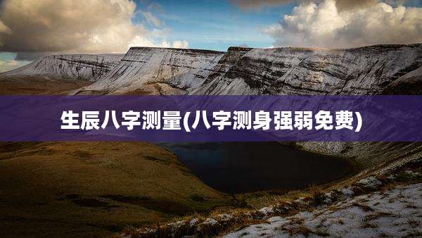 生辰八字测量(八字测身强弱免费)