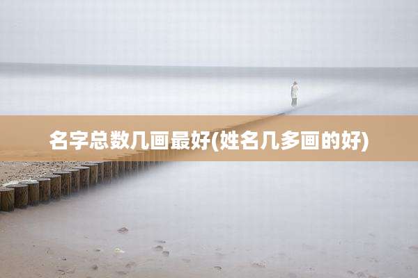 名字总数几画最好(姓名几多画的好)