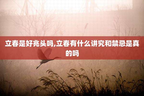 立春是好兆头吗,立春有什么讲究和禁忌是真的吗