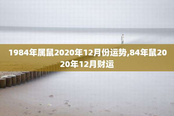 1984年属鼠2020年12月份运势,84年鼠2020年12月财运