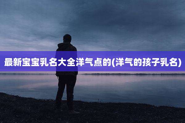 最新宝宝乳名大全洋气点的(洋气的孩子乳名)