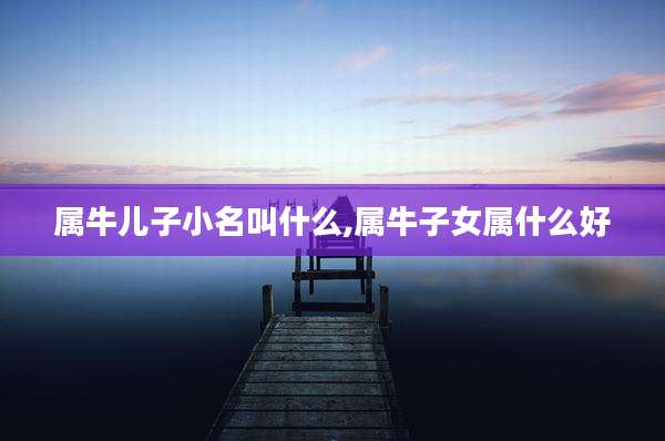 属牛儿子小名叫什么,属牛子女属什么好