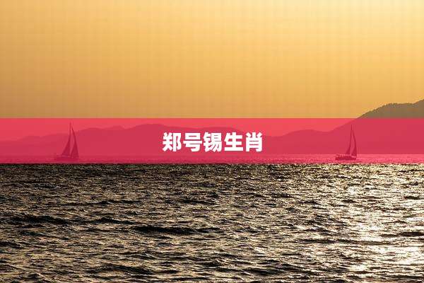 郑号锡生肖