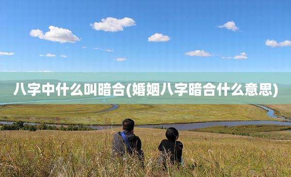 八字中什么叫暗合(婚姻八字暗合什么意思)