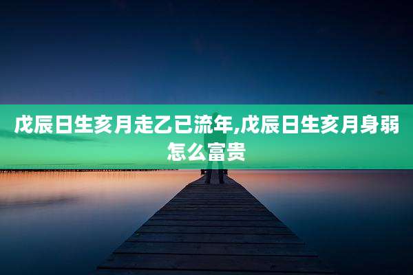 戊辰日生亥月走乙已流年,戊辰日生亥月身弱怎么富贵