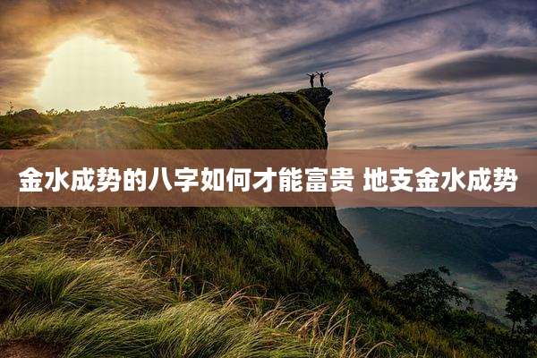 金水成势的八字如何才能富贵 地支金水成势