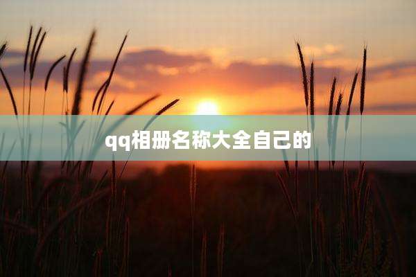 qq相册名称大全自己的