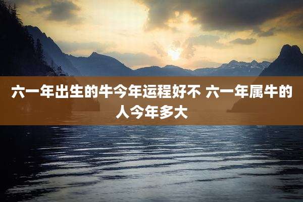 六一年出生的牛今年运程好不 六一年属牛的人今年多大
