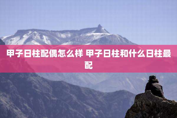 甲子日柱配偶怎么样 甲子日柱和什么日柱最配