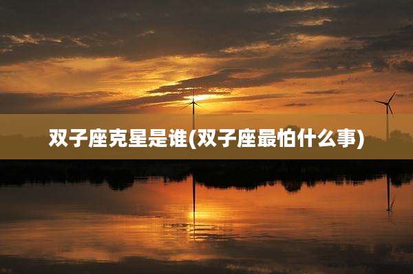 双子座克星是谁(双子座最怕什么事)