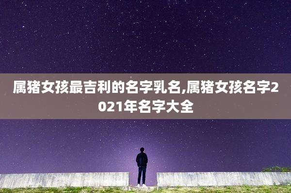 属猪女孩最吉利的名字乳名,属猪女孩名字2021年名字大全
