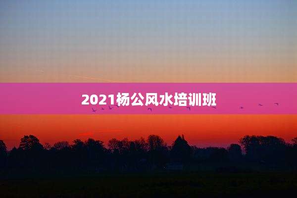 2021杨公风水培训班