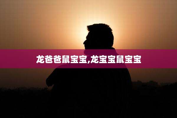 龙爸爸鼠宝宝,龙宝宝鼠宝宝