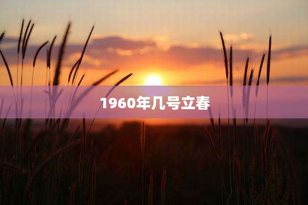 1960年几号立春