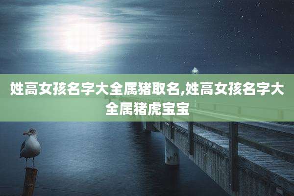 姓高女孩名字大全属猪取名,姓高女孩名字大全属猪虎宝宝