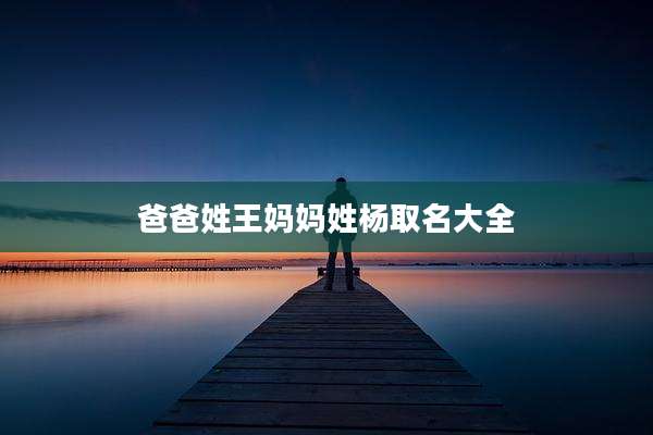 爸爸姓王妈妈姓杨取名大全