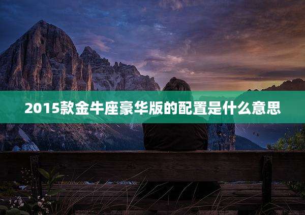 2015款金牛座豪华版的配置是什么意思