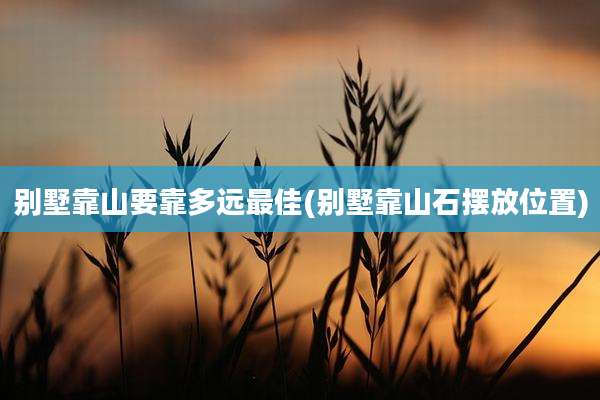 别墅靠山要靠多远最佳(别墅靠山石摆放位置)