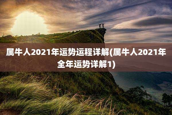 属牛人2021年运势运程详解(属牛人2021年全年运势详解1)