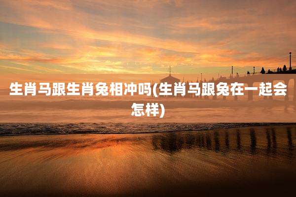 生肖马跟生肖兔相冲吗(生肖马跟兔在一起会怎样)