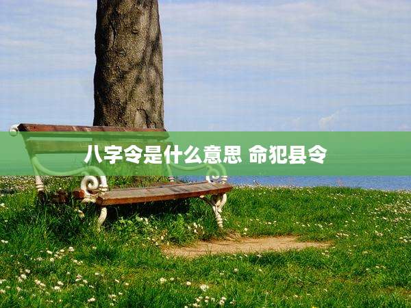 八字令是什么意思 命犯县令