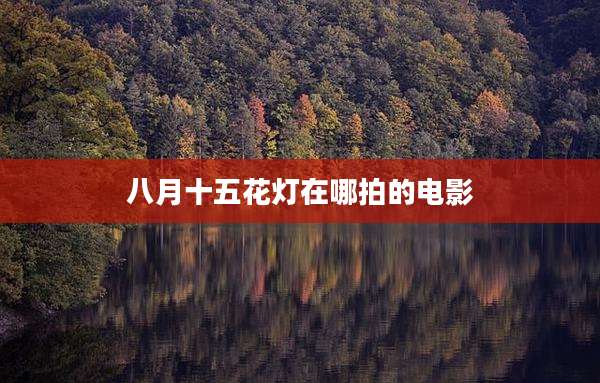 八月十五花灯在哪拍的电影