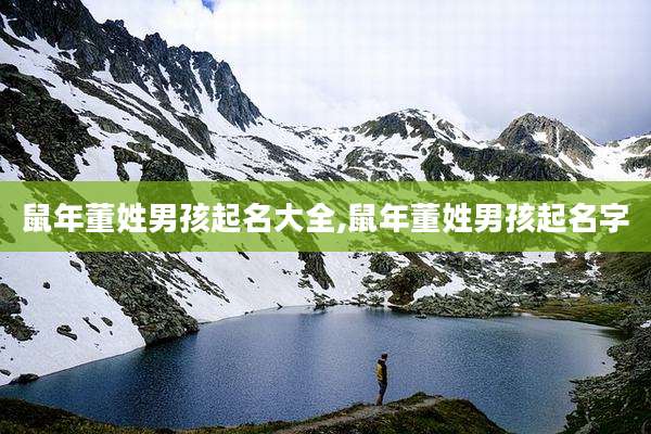 鼠年董姓男孩起名大全,鼠年董姓男孩起名字
