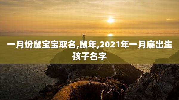 一月份鼠宝宝取名,鼠年,2021年一月底出生孩子名字
