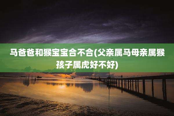 马爸爸和猴宝宝合不合(父亲属马母亲属猴孩子属虎好不好)