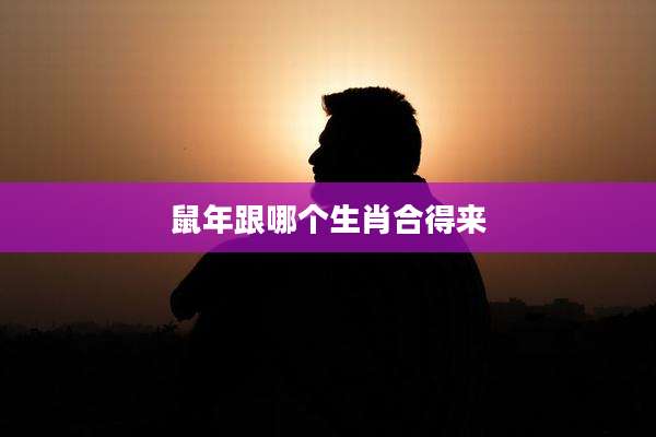 鼠年跟哪个生肖合得来