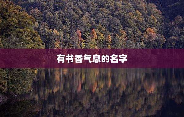 有书香气息的名字